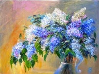 oil painting on canvas Lilacs in the Sunlight