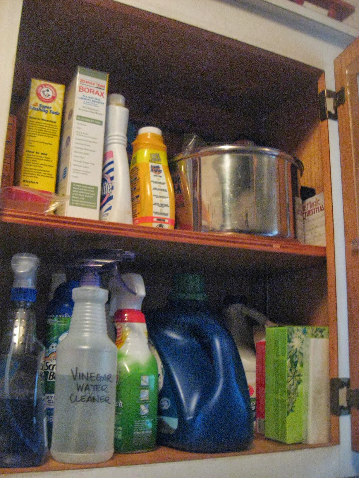 Simply Organized Homemaking Cleaning out the Cleaning Cupboard