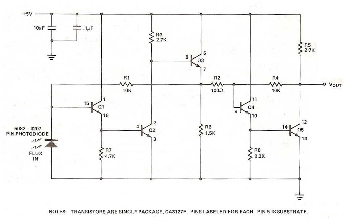 Transistor photo diode amplifier The Electronic Burrow