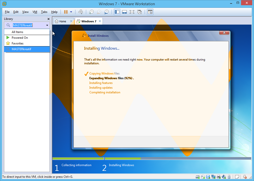 Bit VMware Workstation installs into Program
