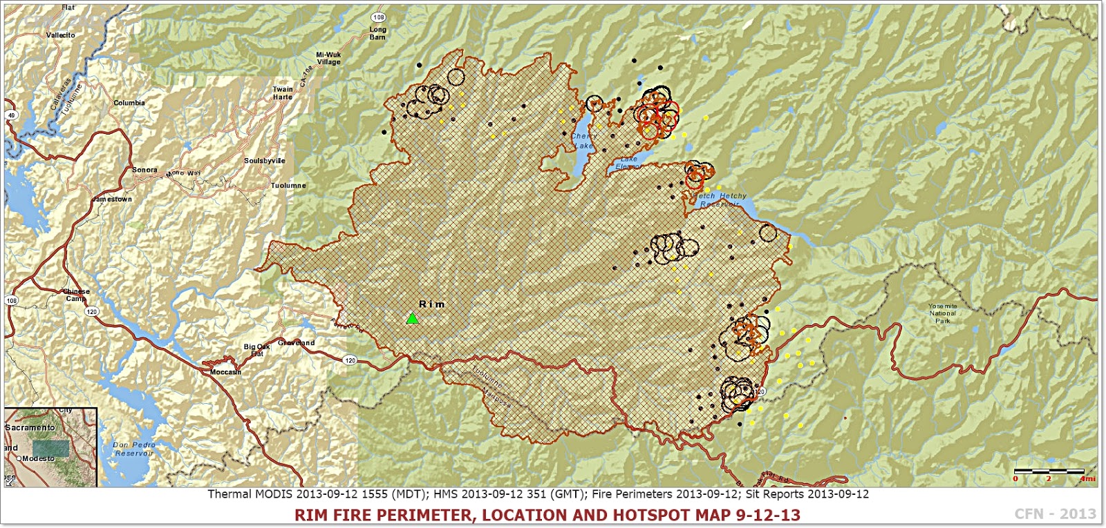 CFN CALIFORNIA FIRE NEWS CAL FIRE NEWS Rim Fire Update Stanislaus