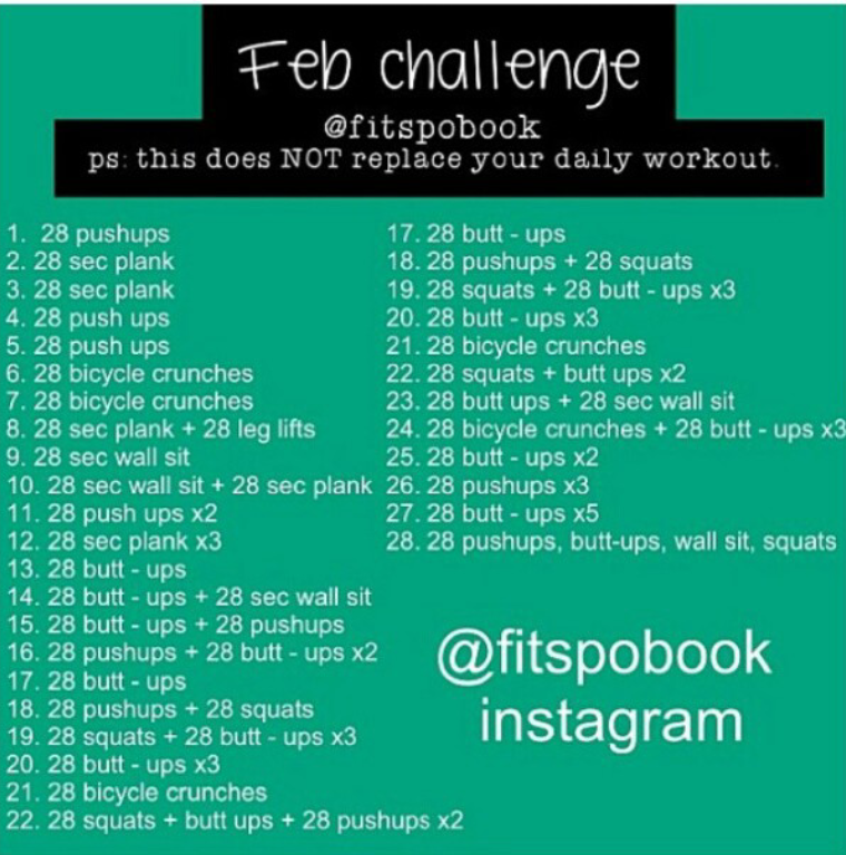 February 2012 Instagram (IG) Fitness Challenges Ma Petite Niche