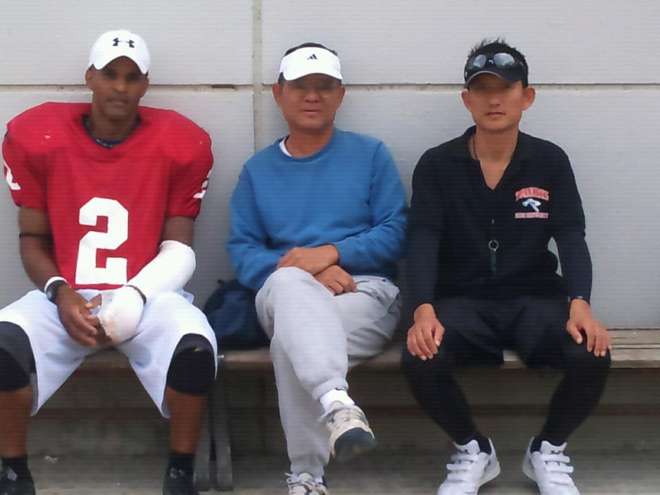 Coaching football in Japan...