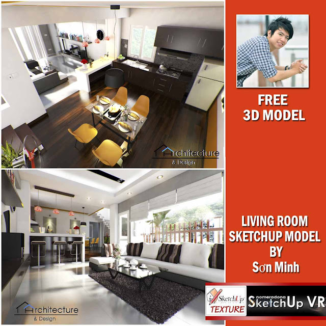 free sketchup model vray setting living room #2-cover