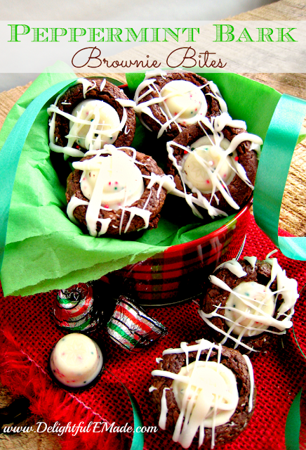 Peppermint Bark Brownie Bites by DelightfulEMade 3 20 Festive Holiday Treats 48