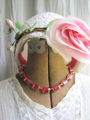 etsy, vintage rose, jewel necklace, statment, sacred cake, jennifer valentine