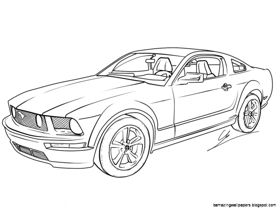 Drawing Mustang Coloring Page Drawing Mustang Coloring Page