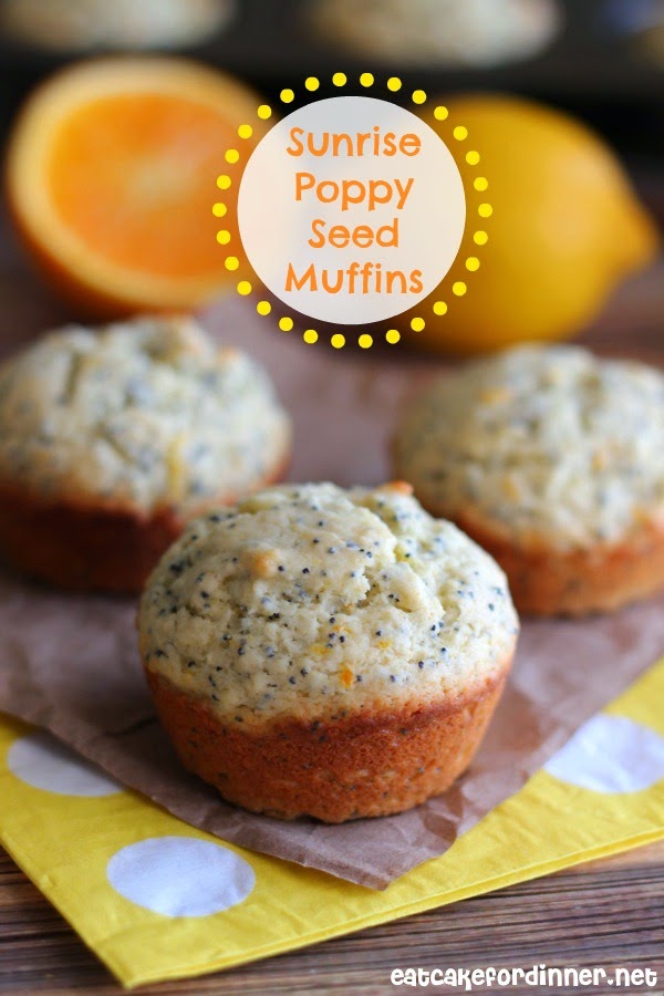 Eat Cake For Dinner Sunrise Poppy Seed Muffins with Orange Glaze