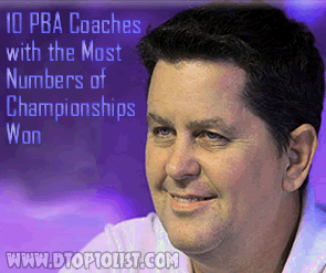 Top 10 PBA Coaches with the Most Number of Championships Won Top 10 PBA Coaches with the Most Number of Championships Won