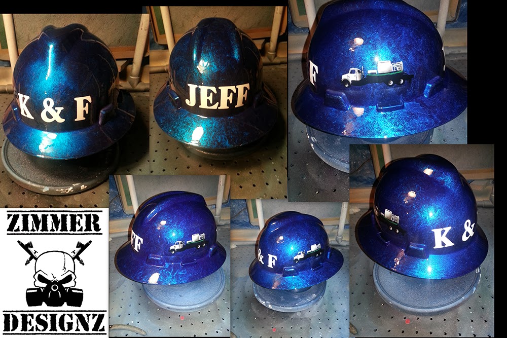 Zimmer DesignZ Custom Paint K&F Hard hat airbrushed