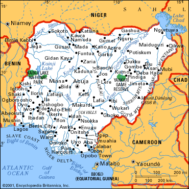 Colonial Nigeria Map