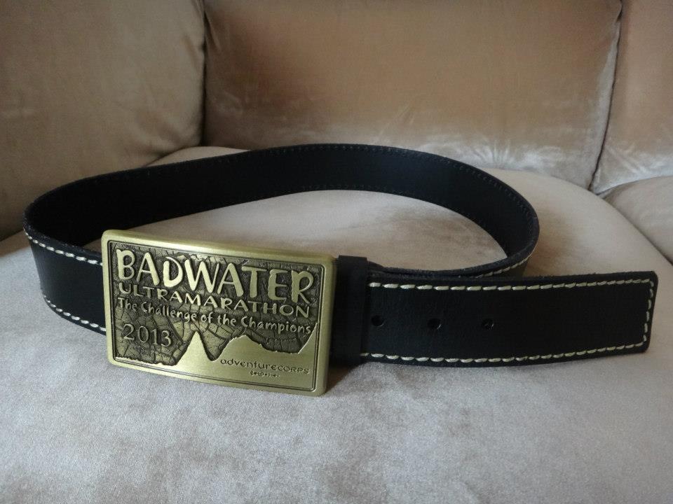 SeanWorld of MARATHON Badwater Ultramarathon Belt Buckle and Qualification
