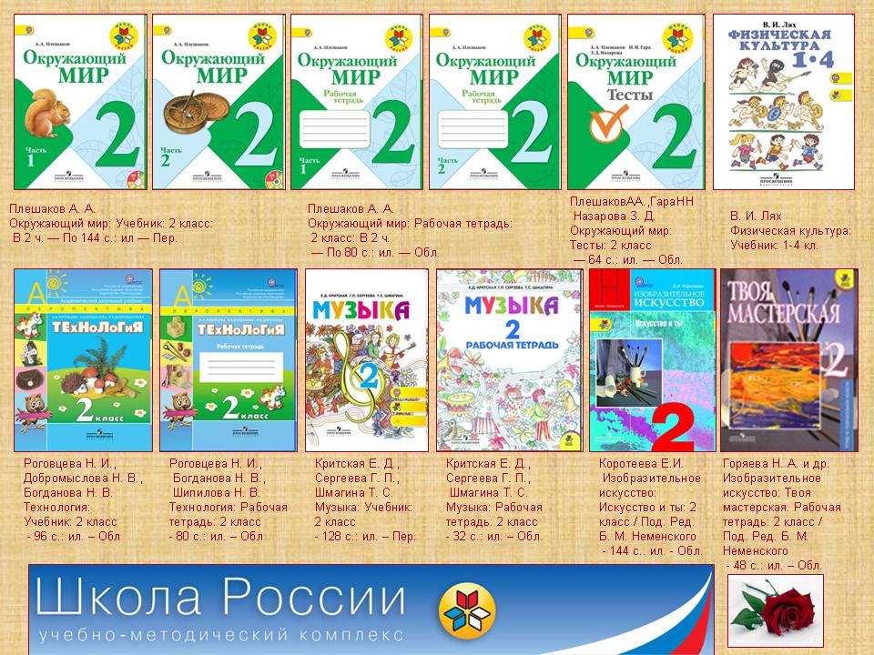 Список учебников 1 класс