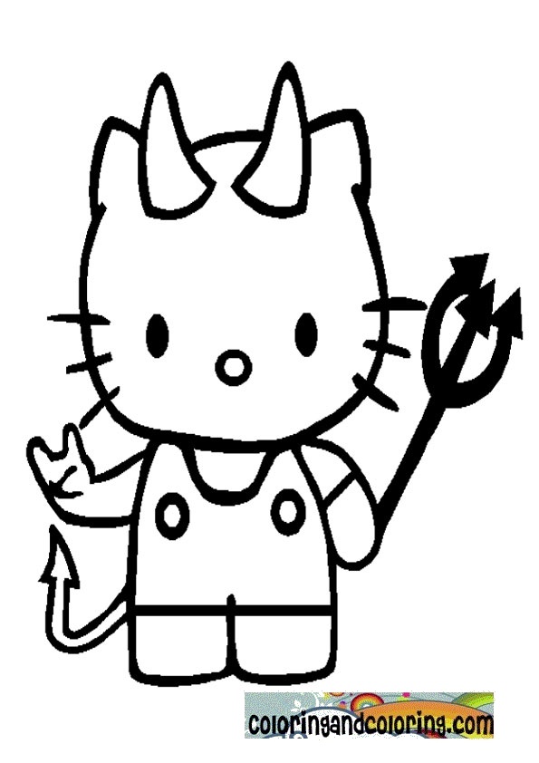Evil Hello Kitty Coloring Pages : Hello kitty coloring pages are featuring father Evil Hello Kitty Coloring Pages : Hello kitty coloring pages are featuring father