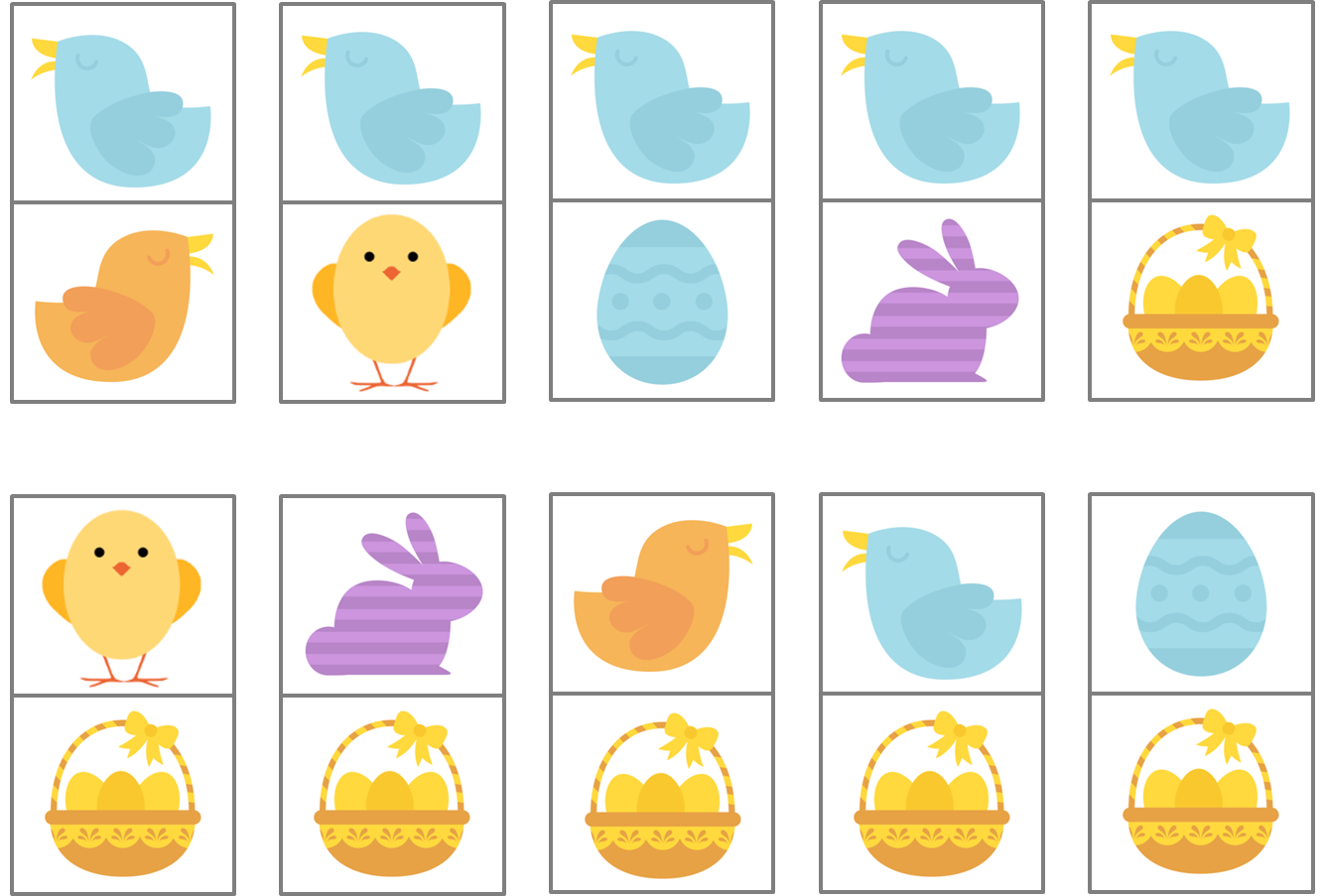 Easter Dominoes - free printable