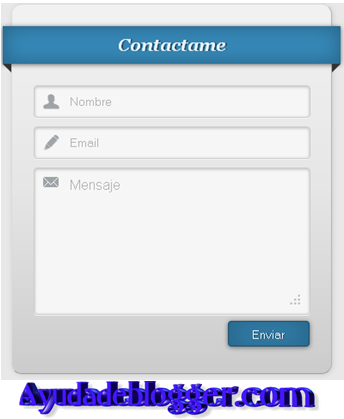 Como insertar el formulario de contactos de blogger en una pagina