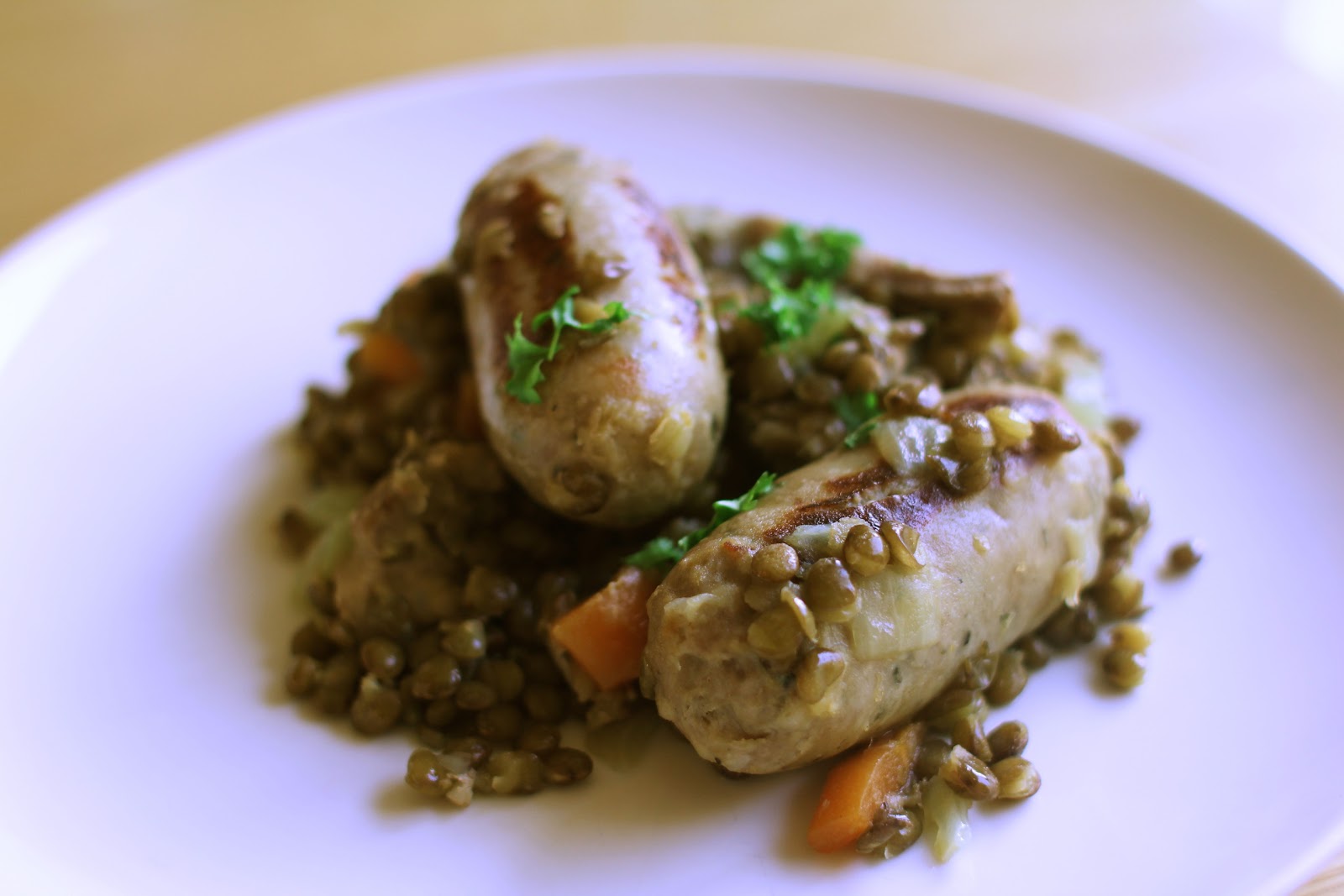 mamacook Slow Cooked Sausage and Lentil Stew for the whole family