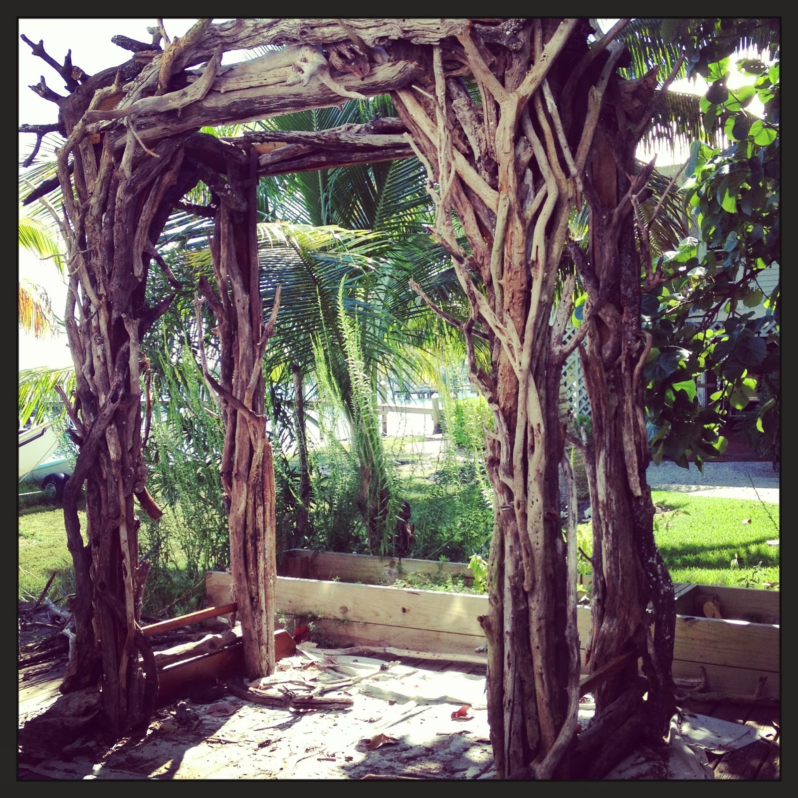 Connecting Pieces: Driftwood Wedding Arbor - The Assembly
