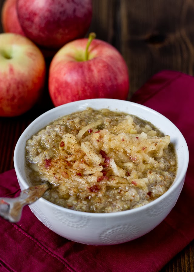 Apple Pie Quinoa Oatmeal Bowl love & zest