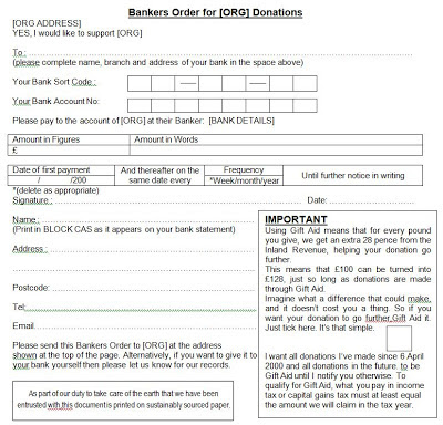 Gift aid application picture