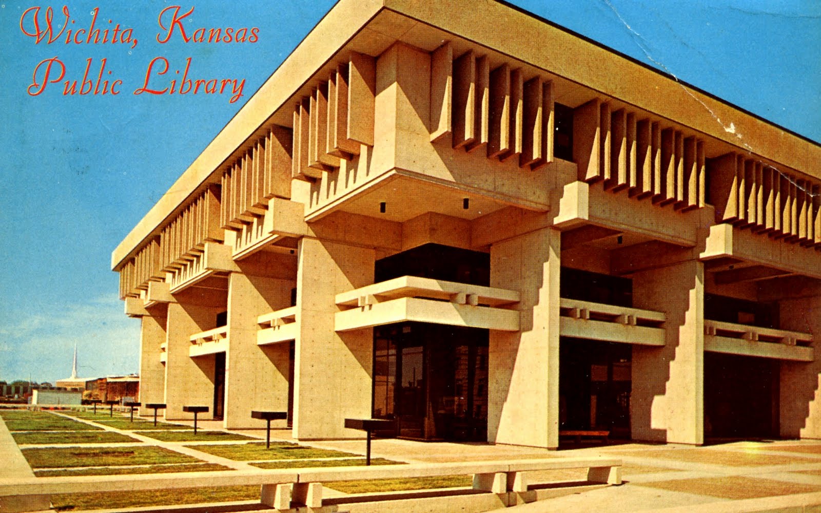 Library Postcards 1971 New Public Library, Wichita, Kansas