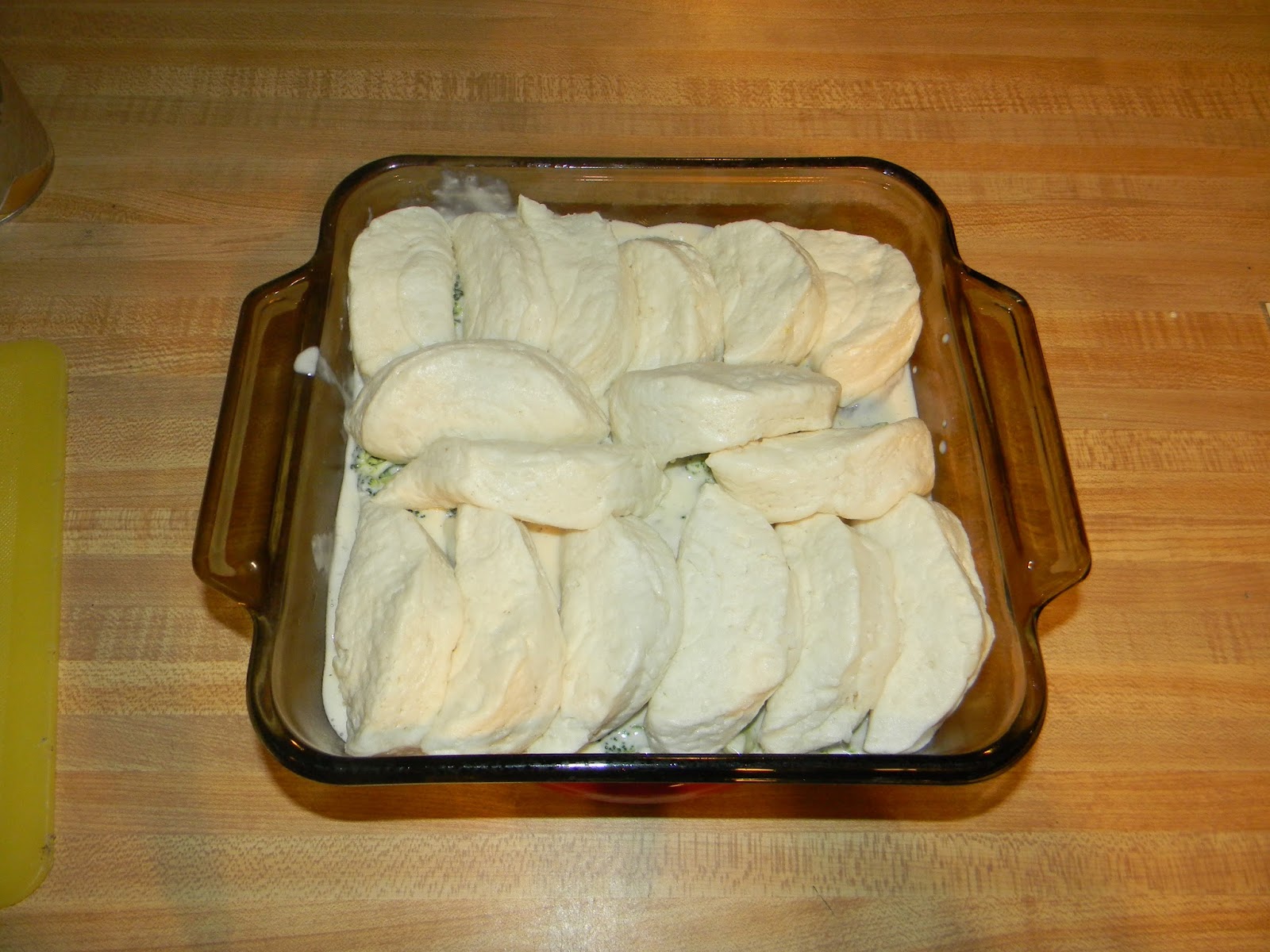 Growing to Four Chicken Alfredo Biscuit Bake