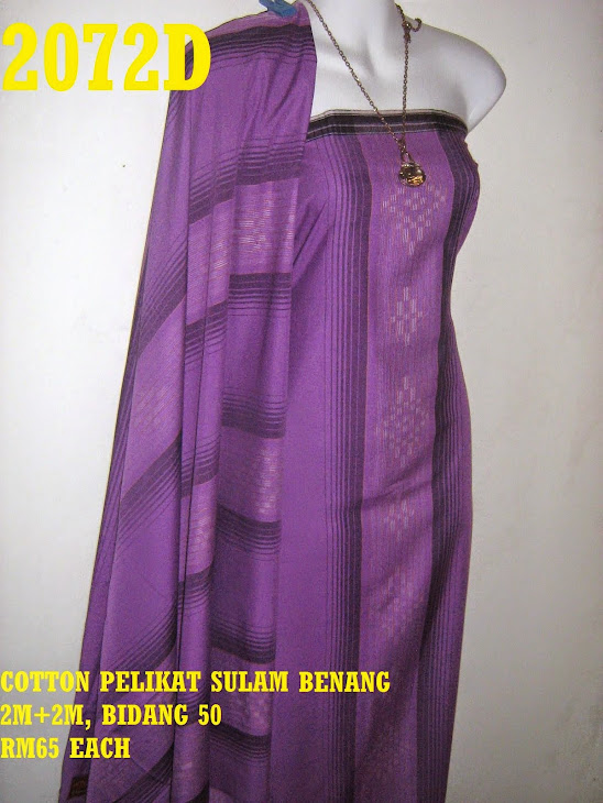 2072D: COTTON PELIKAT SULAM BENANG,  2M+2M, BIDANG 50, CANTIK MENARIK