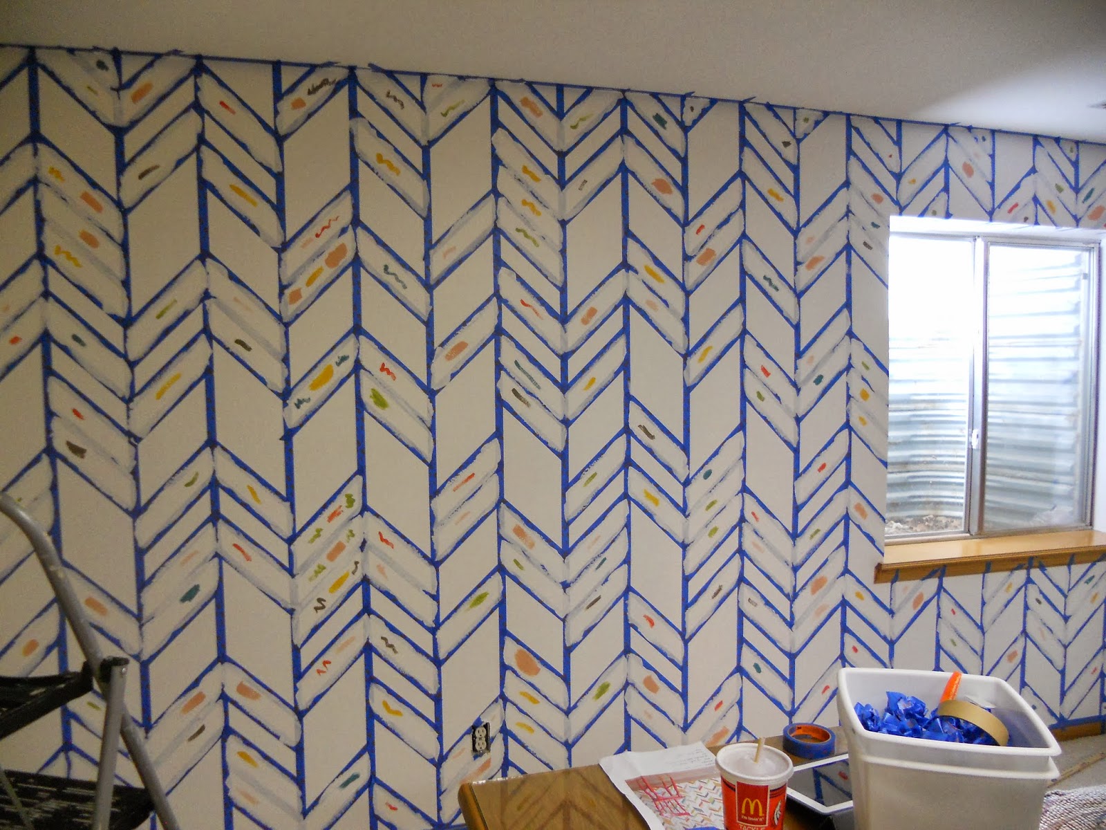 Just Another Hang Up Herringbone Accent Wall Finished!