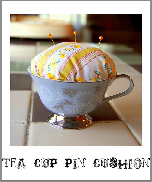 Mommy Monologue DIY WednesdayTea Cup Pin Cushion