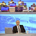 Vladimir Putin takes part in a live broadcast nationwide call-in in Moscow