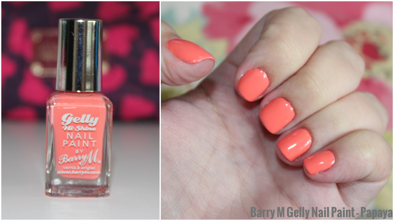NOTW Barry M Gelly HiShine Nail Paint Papaya Obsessed By Beauty