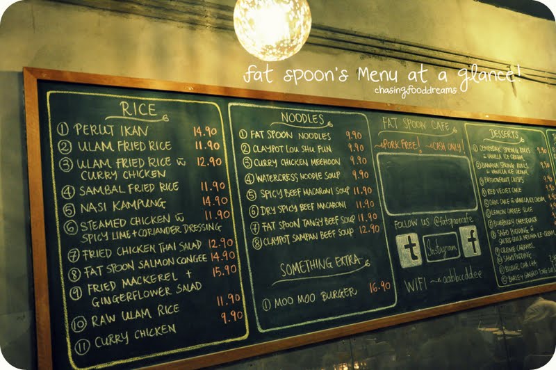 CHASING FOOD DREAMS Fat Spoon, Damansara Utama The Modern Nyonya’s New Menu!