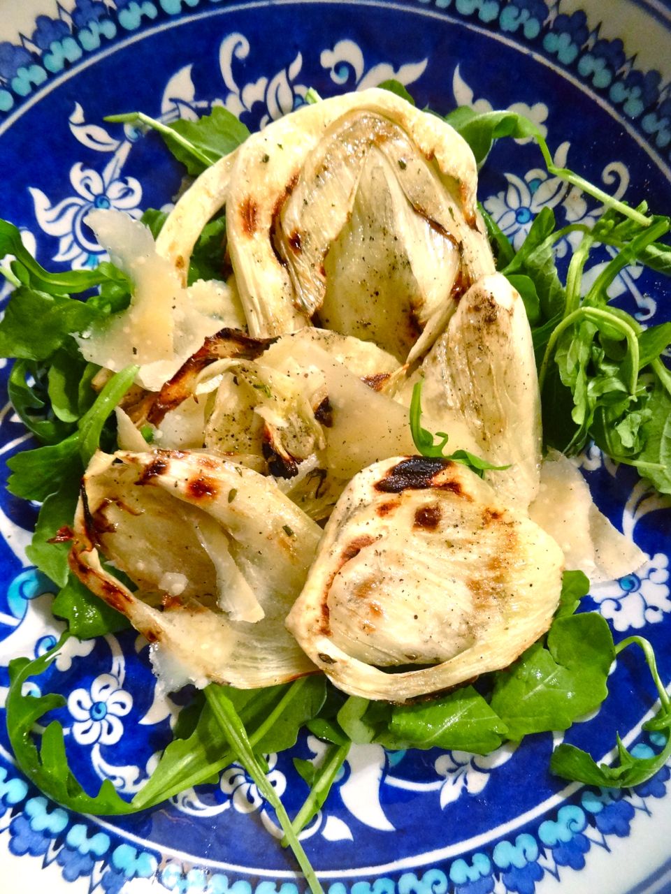 Scrumpdillyicious Grilled Fennel with Fresh Herbs, Lemon & Parmesan