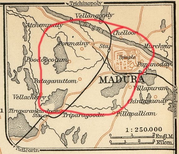 Old madurai district map