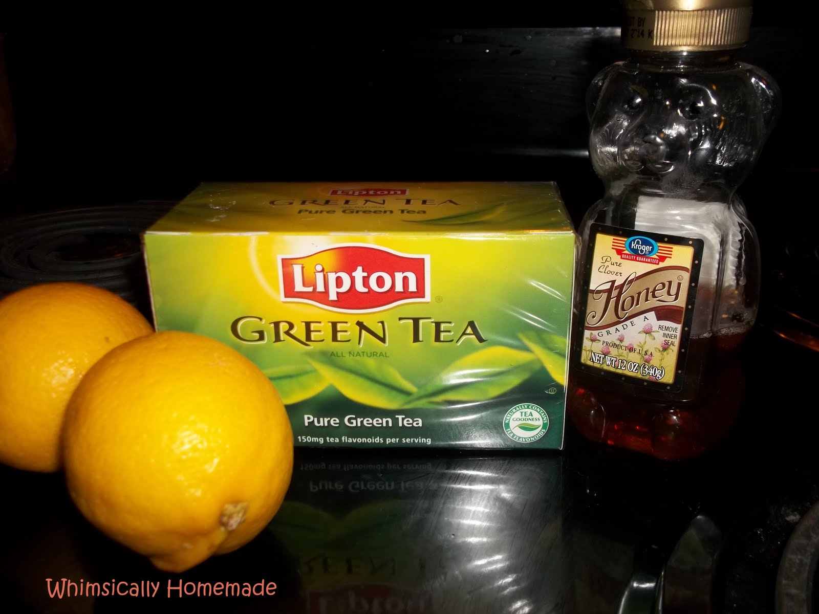Whimsically Homemade Thirsty Thursday Lemon Honey Green Tea