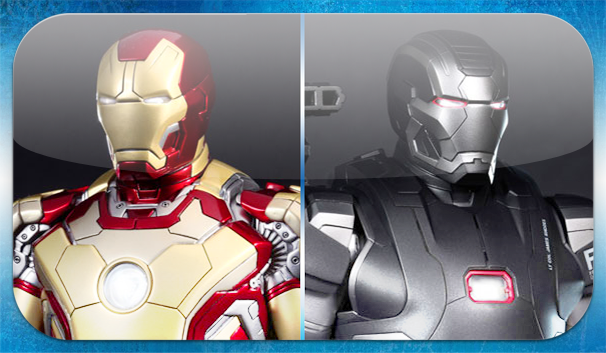 Hot Toys Iron Man 3 1/4 Scale Bust - Mark XLII and War Machine