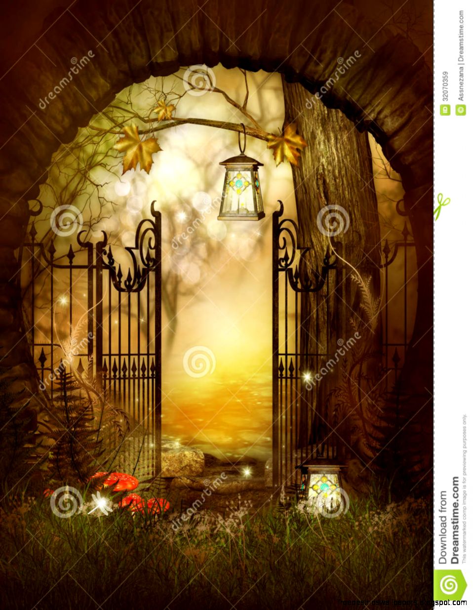 Open Gates In The Fairytale Wood Illustration 32070359 Megapixl Open Gates In The Fairytale Wood Illustration 32070359 Megapixl