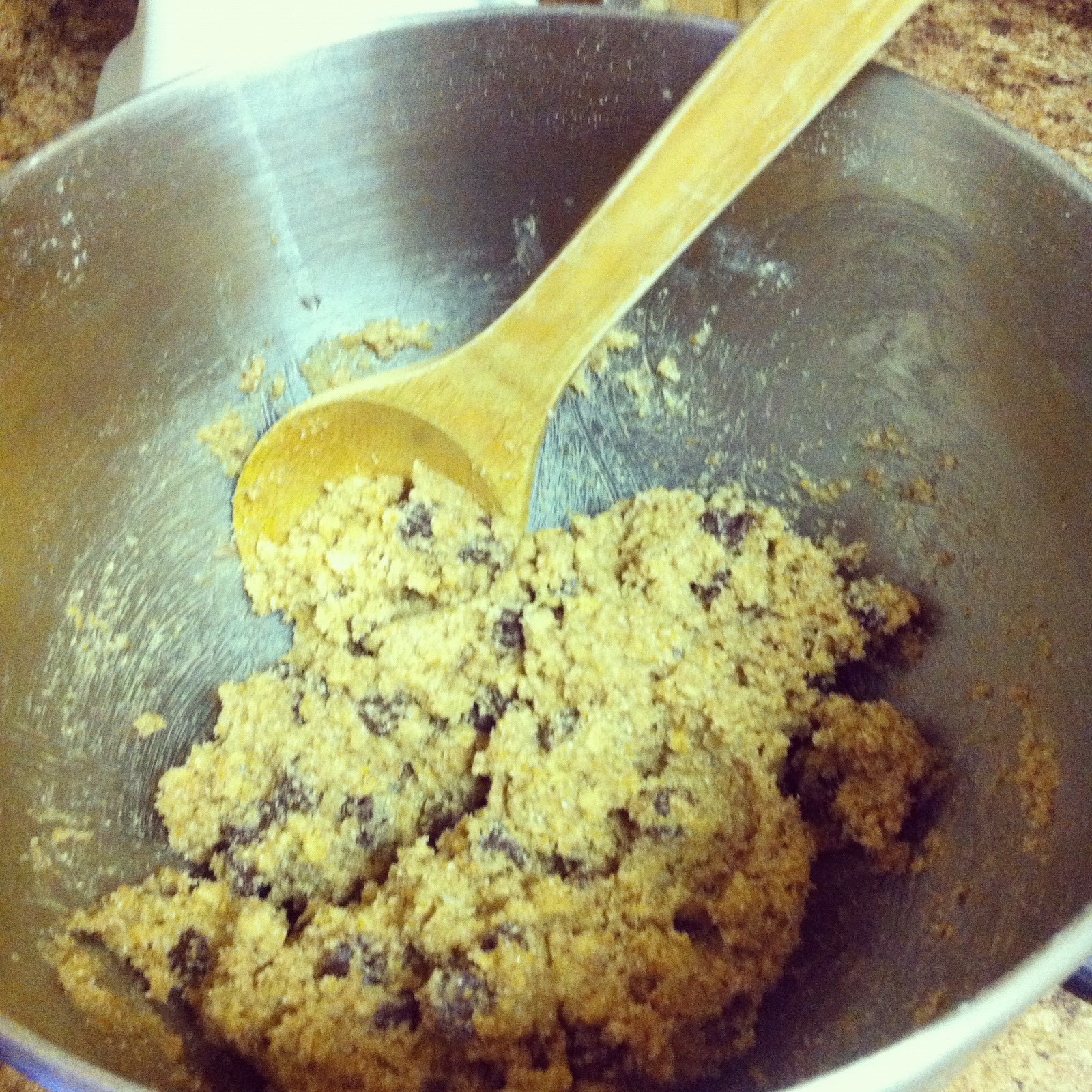 A cup of T Dark Chocolate Chip and Oatmeal Cookies