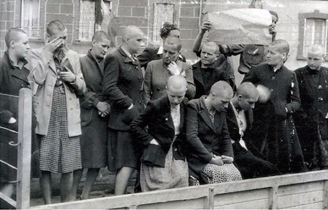 Старые фотографии: Женщины, обвиненные в сотрудничестве с фашистской Германией