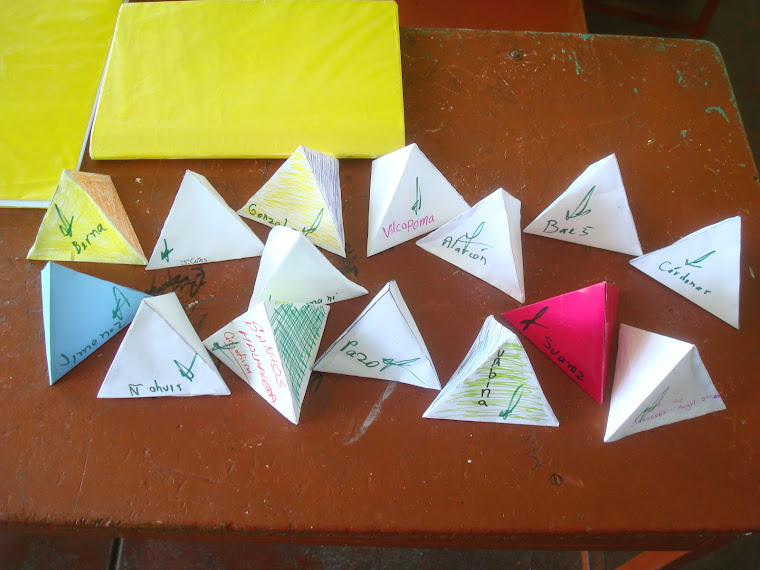 Modelos en papel de tetraedros