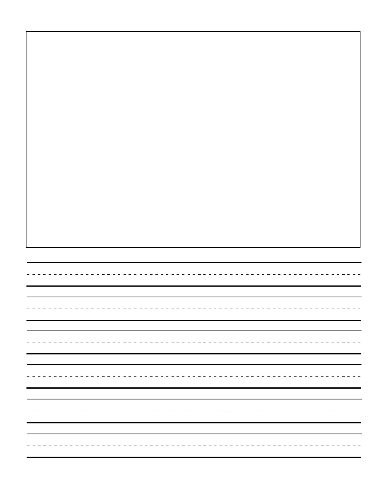 Free coloring pages of primary lined paper