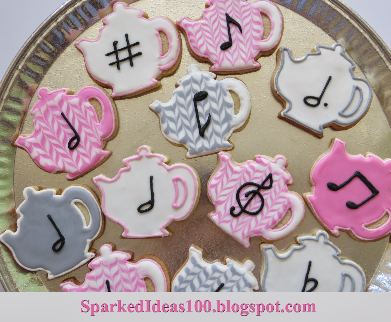 Sparked Ideas Teapot Cookies for a Piano Recital