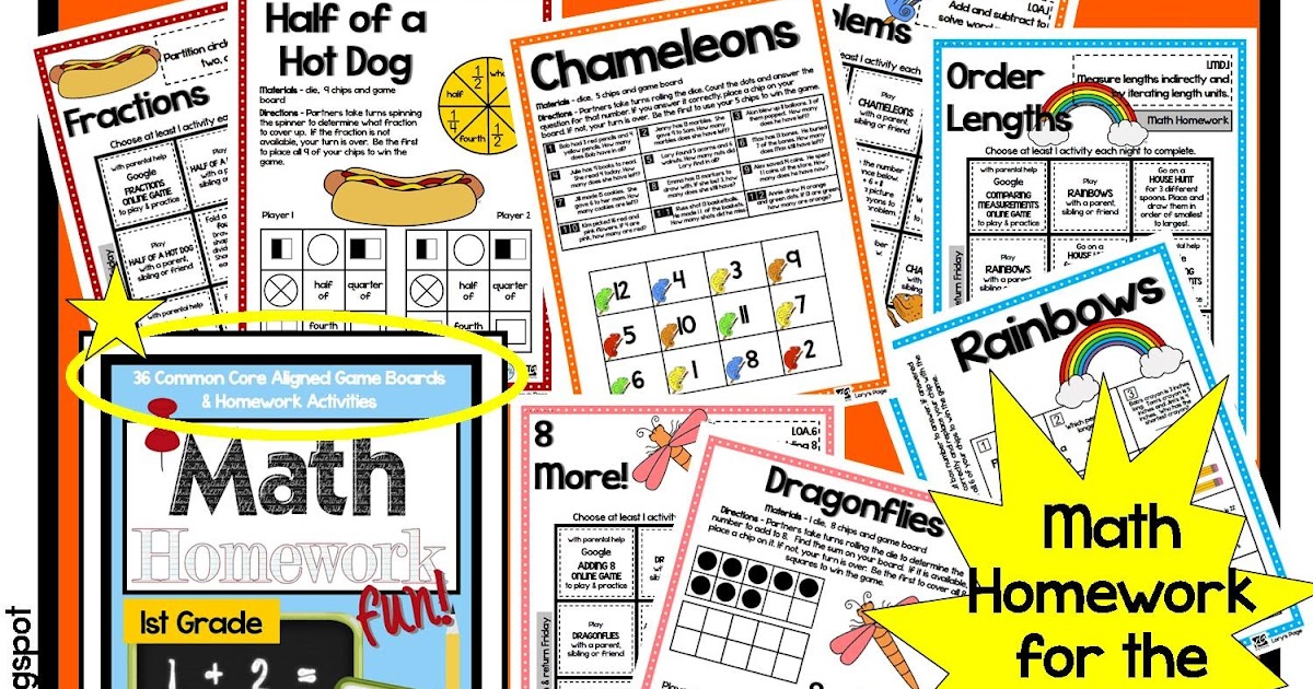 Lory's 2nd Grade Skills: 1st GRADE - Math Homework for the WHOLE year