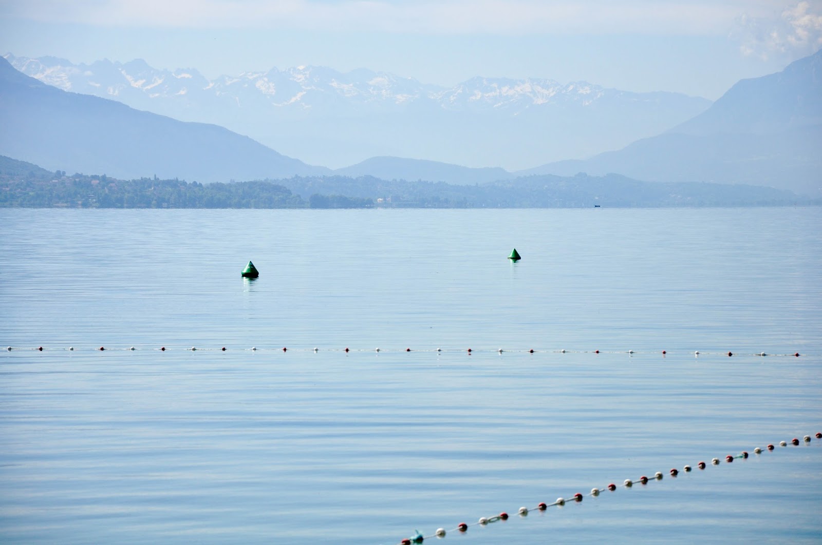 Early in the morning, Lake Bourget, France's largest lake