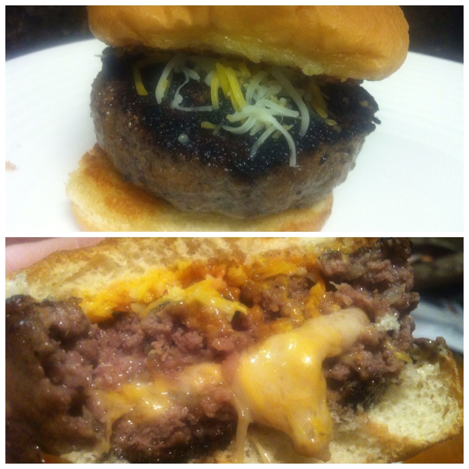 Julia Childs Pan Fried Burger, Juicy Lucy style I Run For Wine