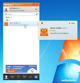 Nimbuzz Messenger - cursor peste contact