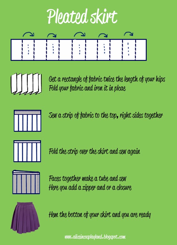 Cosplay tutorial Pleated skirt / Falda plisada Alice in Cosplayland