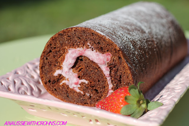 An Aussie With Crohns Chocolate Sponge Roll (Paleo)