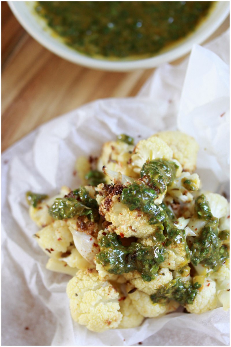 Roasted Cumin Cauliflower & Charmoula