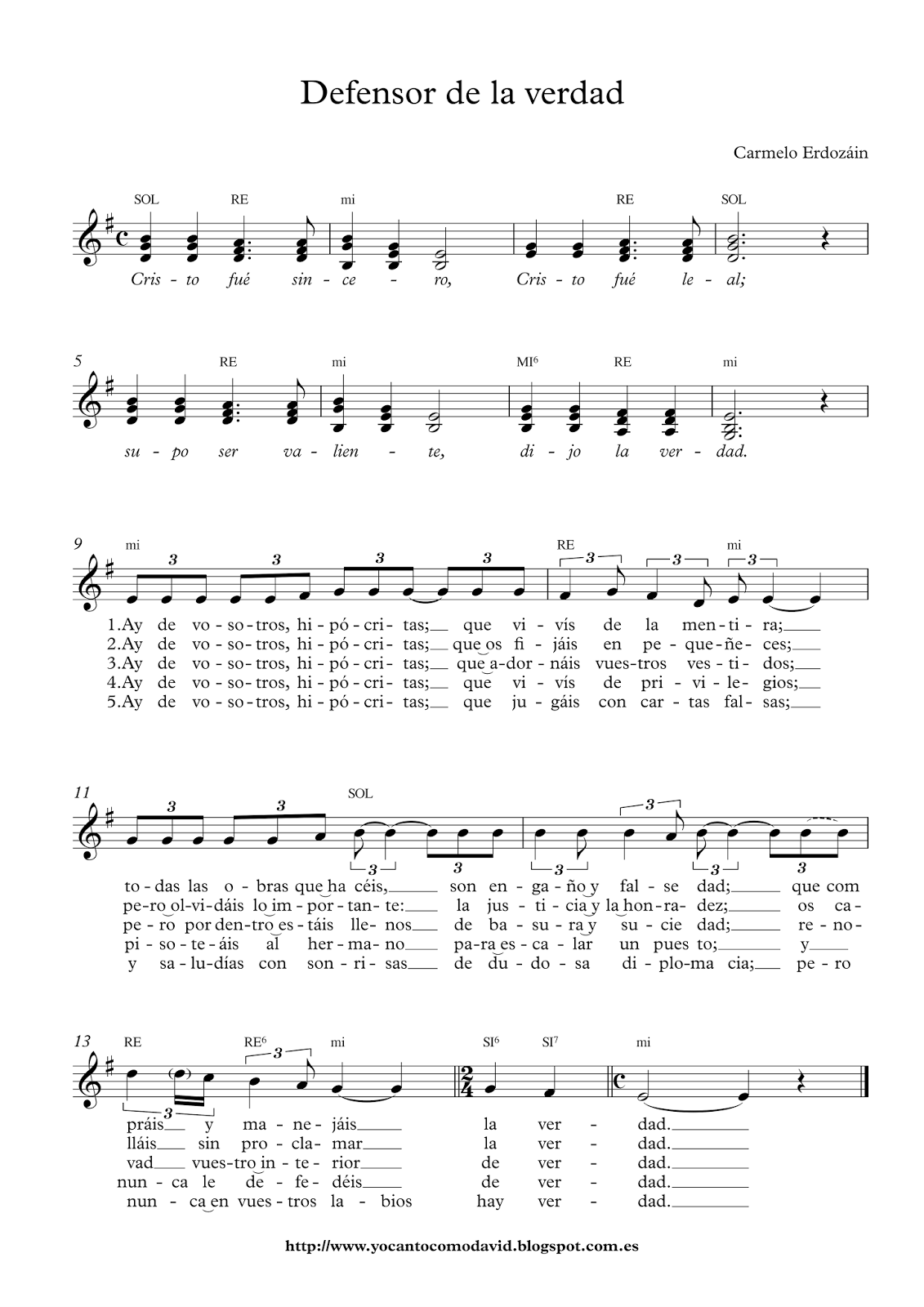 Defensor De La Verdad Yo Canto Como David yo canto como david blogger